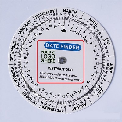 5'' Dia PVC Scheduling Wheel Chart Calendar