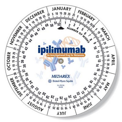 .020 White Plastic Date Finder Wheel Calculator (6" dia.), Full Colour